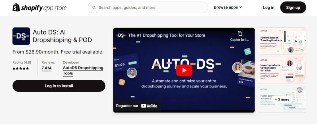 Auto DS: AI Dropshipping & POD