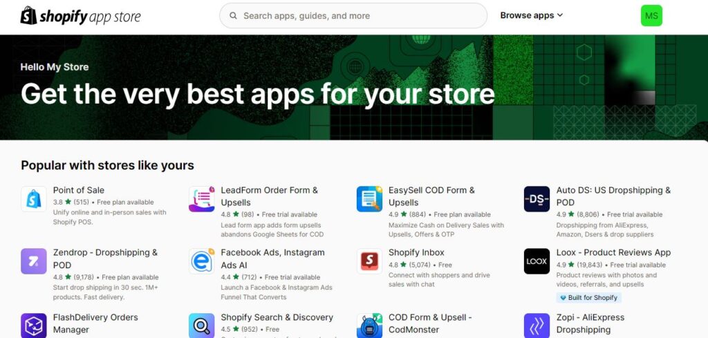 Shopify app